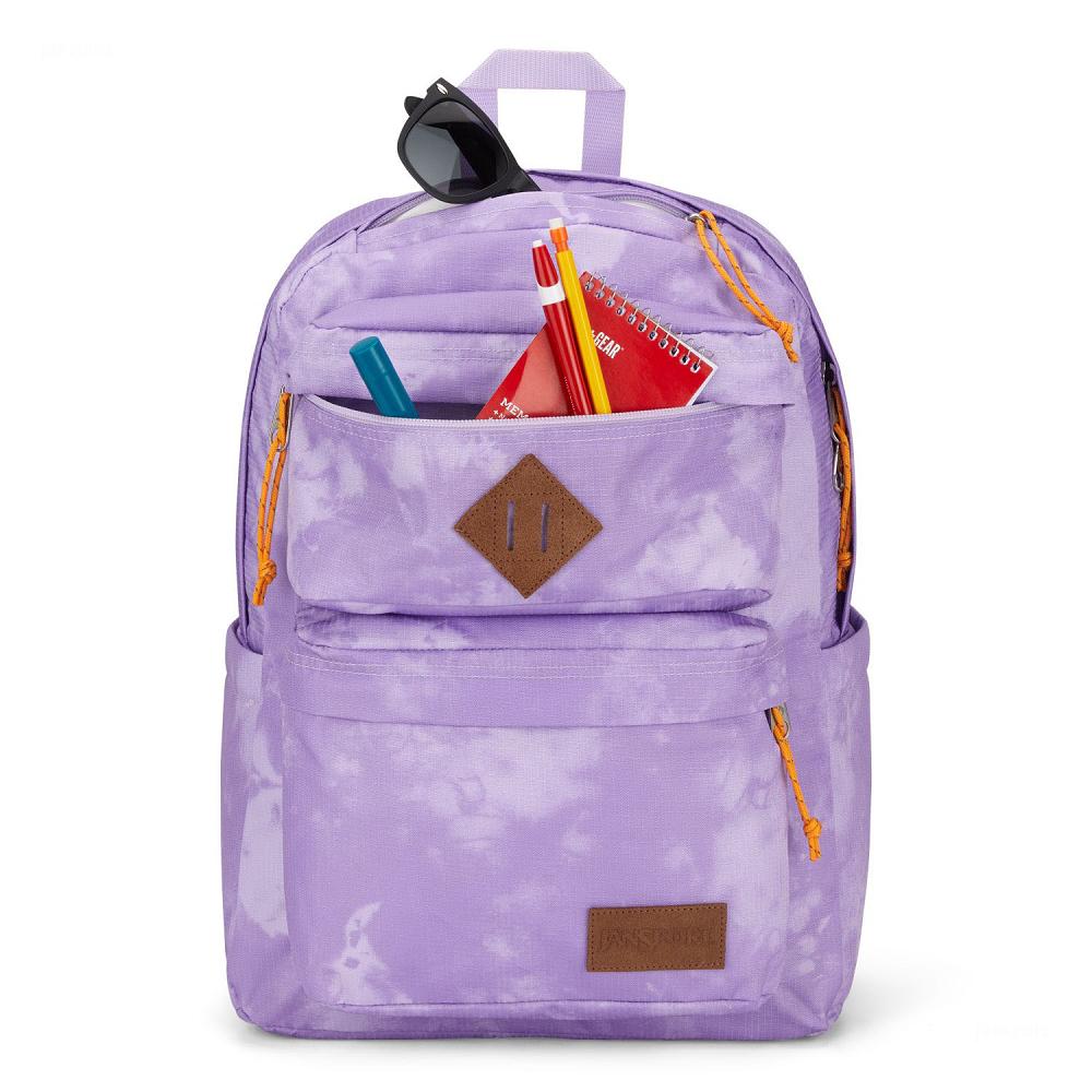 Sac à Dos Scolaire JanSport Double Break Violette | CEZ-11655964